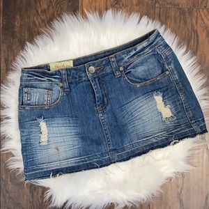 Machine Mini Jeans Skirt